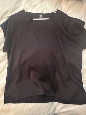 SHEIN Black Short Sleeve Crew Neck Top